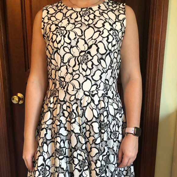 Maison Jules Dresses & Skirts - Maison Jules Black & White Floral Lace Dress